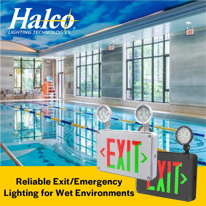 Halco - EMG-WLEXC-BK-RG - Wet Location Combo Black Red/Green Singe/Double Face RC product image