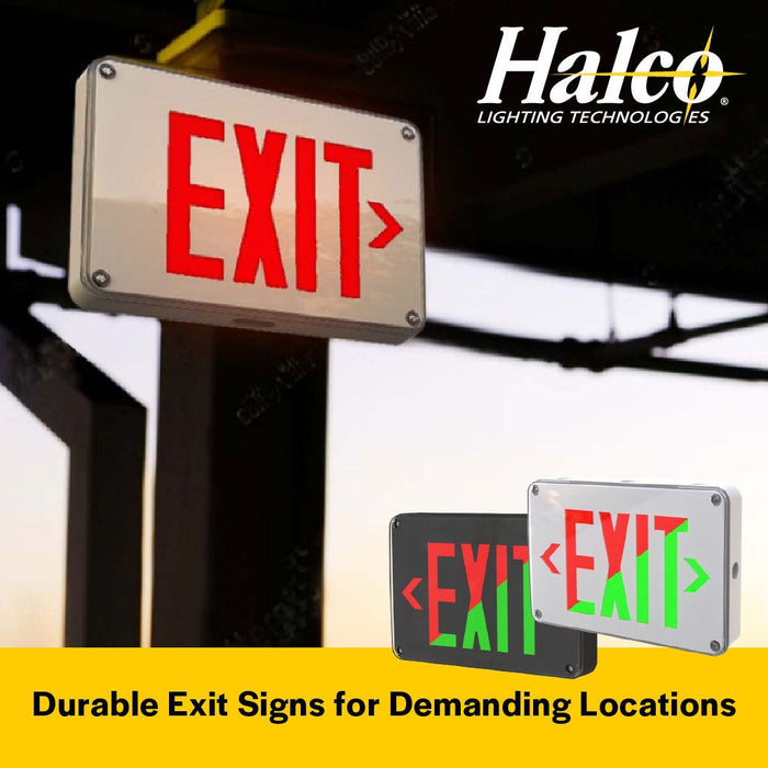 Halco - EMG-WLEX-BK-RG - Wet Location Exit Black Red/Green Singe/Double Face RC product image