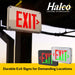 Halco - EMG-WLEX-WH-RG - Wet Location Exit White Red/Green Singe/Double Face RC product image
