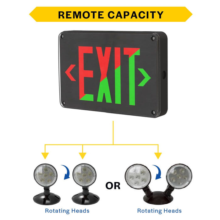 Halco - EMG-WLEX-BK-RG - Wet Location Exit Black Red/Green Singe/Double Face RC product image