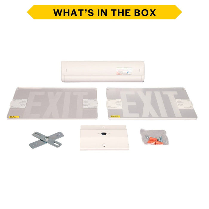 Halco - EMG-EDG-PL-RG - Emergence Thermoplastic Edgelit Exit Red/Green Single/Double Face product image