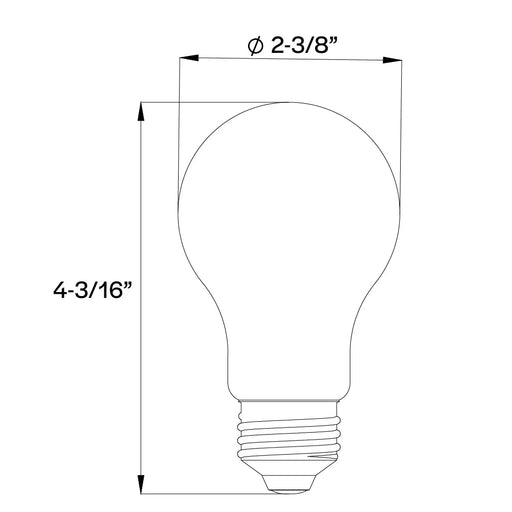 LED Filament Bulbs Halco - 9A19-CL-FLED4-927-E26-D-SB - LED Filament A19 Silver-Bowl E26 2700K 60W-equiv Clear Dim T20 Halco Lighting Technologies