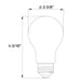LED Filament Bulbs Halco - 9A19-CL-FLED4-927-E26-D-SB - LED Filament A19 Silver-Bowl E26 2700K 60W-equiv Clear Dim T20 Halco Lighting Technologies