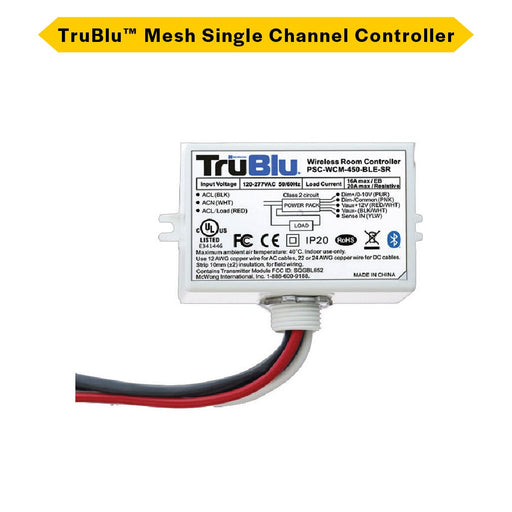 Halco - PSC-WCM-450-BLE-SR - TruBlu Line Voltage Single Channel Wireless Room Controller product image