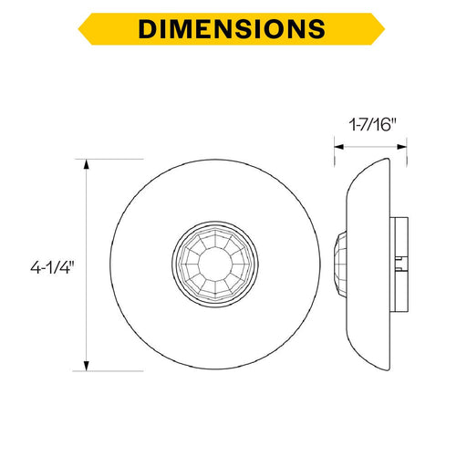 Halco - PSC-ND-I-CM-DC-BLE-SR - TruBlu PIR Ceiling Occupancy Sensor Low Voltage product image