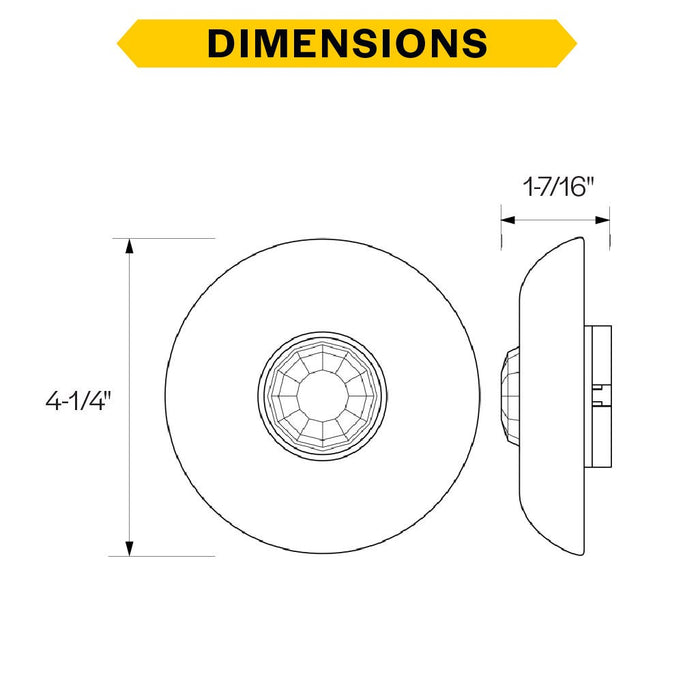 Halco - PSC-ND-I-CM-DC-BLE-SR - TruBlu PIR Ceiling Occupancy Sensor Low Voltage product image
