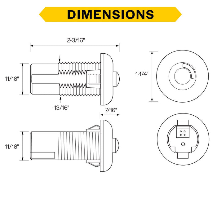 Halco - PSC-ZMV-I-11N-BLE-SR - TruBlu PIR Knock-out Sensor Screw Base White Dim LowVolt product image