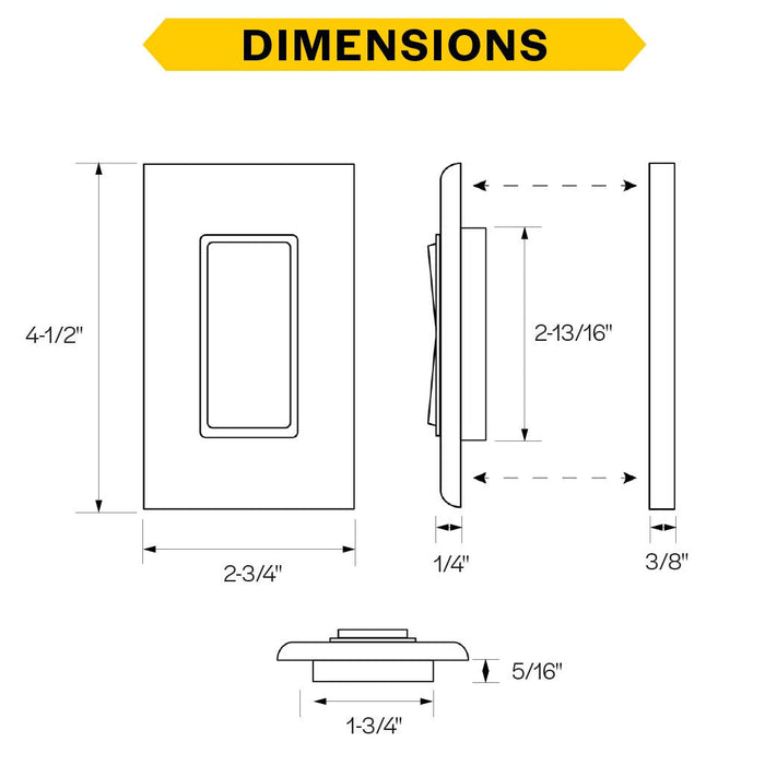 Halco - PSC-EO-WS-100-BLE - TruBlu Single Rocker Self-Powered Dimming Wall Controller product image