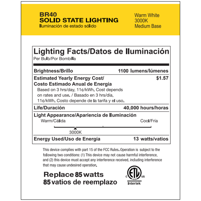 Halco - 13BR40-FL-LED-930-D-PS - LED BR40 Flood 13W 3000K Dim 90+ CRI 1100L T20 T24 JA8 product image