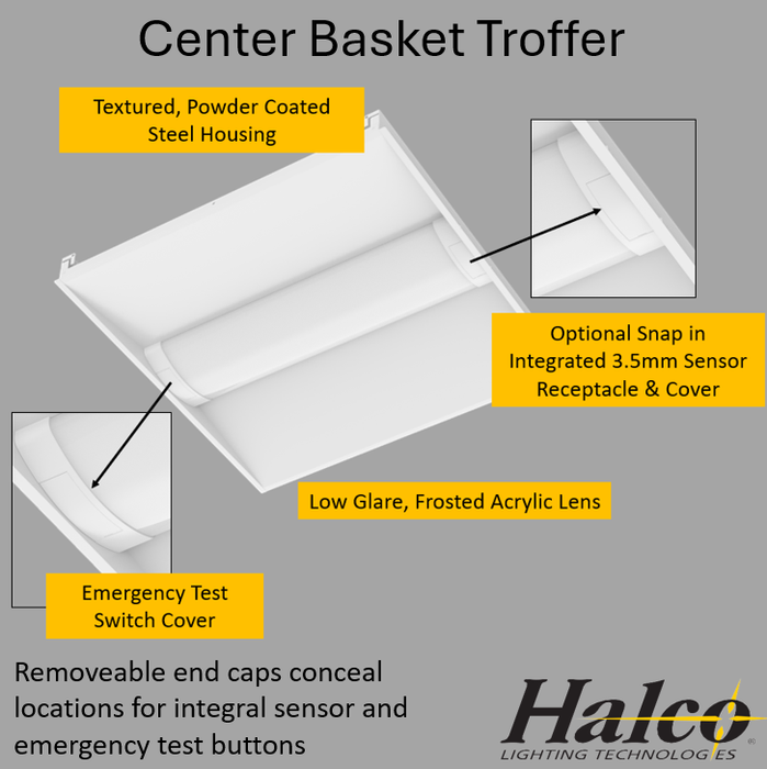 Halco - CBT-22-LS-CS-UNV - 2x2 Troffer Controls Ready Lumen & Color Select 0-10V Dim product image
