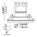 Halco - CDL6FR15/940/RTJB/LED - Commercial Retrofit Downlight 6" 15W 4000K Dimm Baffle J-Box product image
