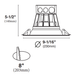 Halco - CDL8FR30/930/RTJB/LED - Commercial Retrofit Downlight 8" 30W 3000K Dimm Baffle J-Box product image
