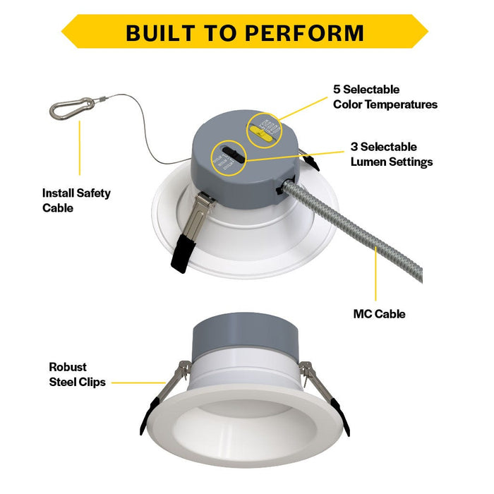Halco - CDL-4-LS-CS-WH-DDV - Comm Retrofit Downlight 4" Lum & CCT Select Triac/0-10V WH product image