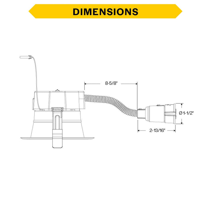 Halco - CDLEM-6-LS-CS-HZWH-DDV - Comm Retrofit DL EM Ready 6" Lum & CCT Select Triac/0-10V HZ product image