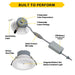 Halco - CDLEM-4-LS-CS-WH-DDV - Comm Retrofit DL EM Ready 4" Lum & CCT Select Triac/0-10V WH product image