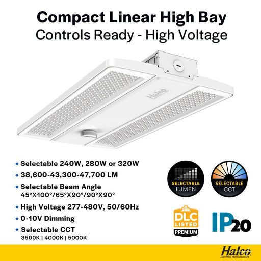 Made To Order Halco - CLHB-4-LS-CS-H - Controls Ready HV CLHB-4 Lum & Color Select Z10 Adj Beam Angle Halco Lighting Technologies