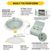 Halco - CSDL-4-LS-CS-ST-DDV - Commercial Slim Downlight 4in 13W Lumen-Color Select 660-1075lm Smooth Dimm product image