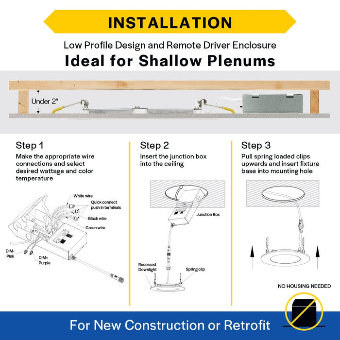 Halco - CSDL-4-LS-CS-ST-DDV - Commercial Slim Downlight 4in 13W Lumen-Color Select 660-1075lm Smooth Dimm product image