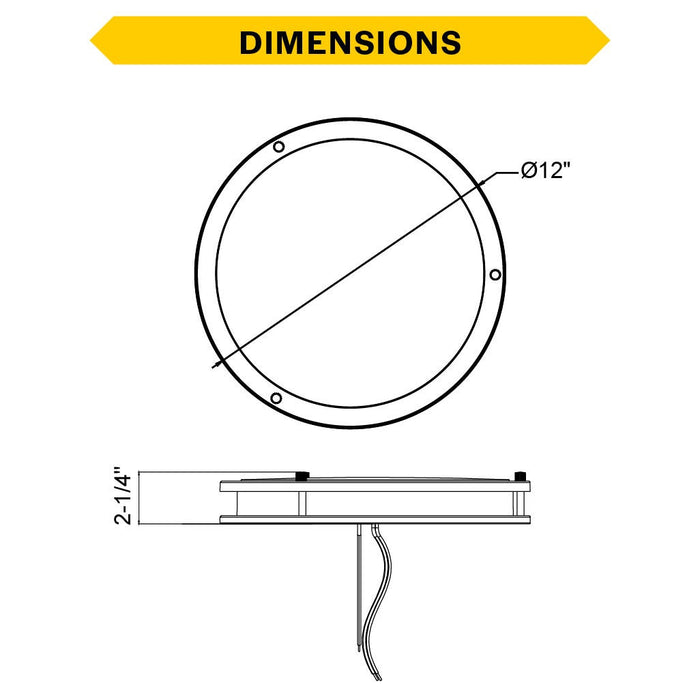 Halco - FM-DR12-CS-BN-120V - Double Ring Flush Mount 12" CCT Select WH/Nickel Triac Dim product image