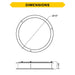 Halco - FM-DR14-CS-BN-120V-MW - Double Ring Flush Mount 14" w/MS CCT Select White/Nickel Dim product image