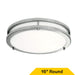 Halco - FM-DR16-CS-BN-120V - Double Ring Flush Mount 16" CCT Select WH/Nickel Triac Dim product image