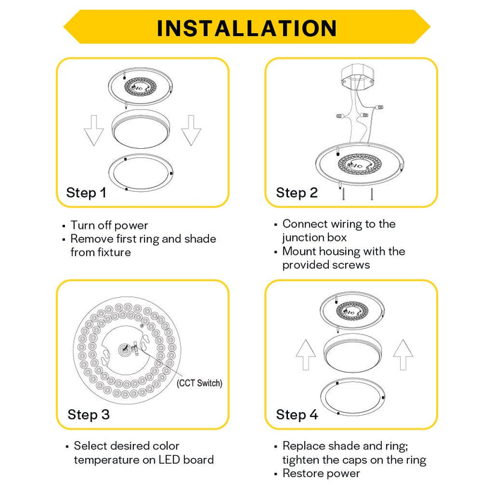 Halco - FM-DR16-CS-BN-120V - Double Ring Flush Mount 16" CCT Select WH/Nickel Triac Dim product image