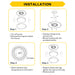 Halco - FM-DR16-CS-BN-120V - Double Ring Flush Mount 16" CCT Select WH/Nickel Triac Dim product image