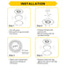 Halco - FM-DR12-CS-BN-120V-MW - Double Ring Flush Mount 12" w/MS CCT Select White/Nickel Dim product image