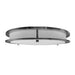 Halco - FM-DR14-CS-BN-120V - Double Ring Flush Mount 14" CCT Select WH/Nickel Triac Dim product image