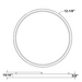 Halco - DSK-12-TRM-BK - Surface Mount Disk 12in Round Trim Black product image