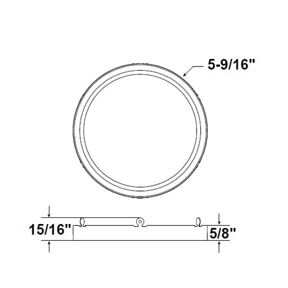 Halco - DSK-5.5-TRM-BC - Surface Mount Disk 5.5in Round Trim Brushed Copper product image