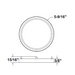 Halco - DSK-5.5-TRM-DB - Surface Mount Disk 5.5in Round Trim Dark Bronze product image