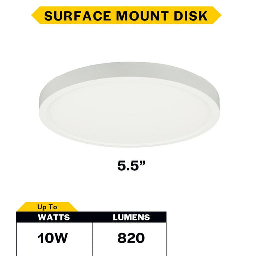 Halco - DSK-5.5-CS-120V - Surface Disk 5.5in 10W 820L CCT Select 120V Triac Dim product image