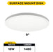 Halco - DSK-9-CS-120V - Surface Disk 9in 18W 1480L CCT Select 120V Triac Dim product image