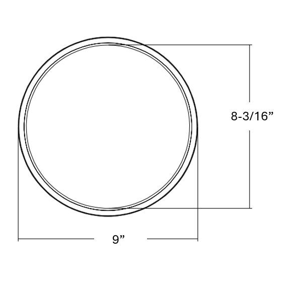 Halco - DSK-9-CS-120V - Surface Disk 9in 18W 1480L CCT Select 120V Triac Dim product image