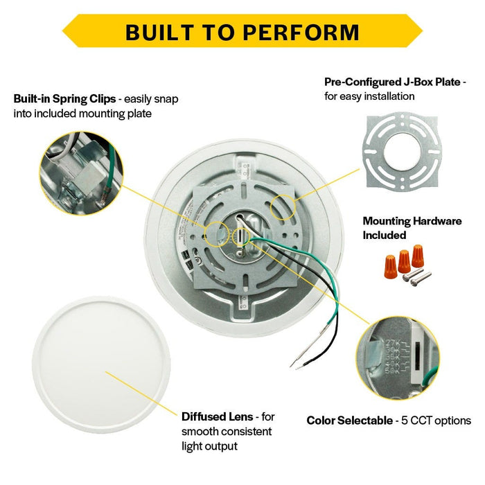 Halco - DSK-7-CS-120V - Surface Disk 7in 14W 1150L CCT Select 120V Triac Dim product image