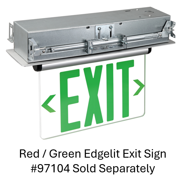 Halco - EDG-AL-RTK - Recessed Mount Kit for Edgelit Exit with Bar Hangers & Trim Plate product image