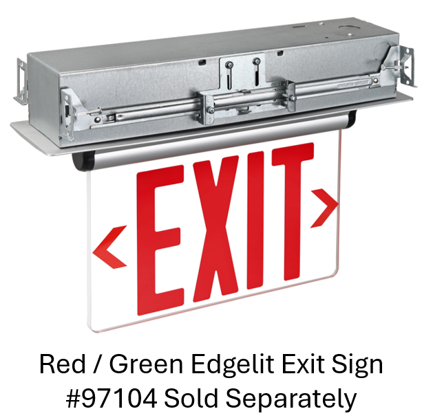 Halco - EDG-AL-RTK - Recessed Mount Kit for Edgelit Exit with Bar Hangers & Trim Plate product image