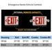 Halco - EMG-EXE-BK-RG - LED Exit Sign Black Thermoplastic Red/Green Single/Double Face product image