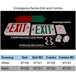 Halco - EMG-EXC-BK-RG - LED Exit / EM Light Combo Black Thermoplastic Red/GRN Sng/DBL Face product image