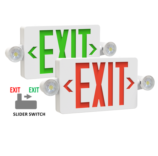 Halco - EMG-EXC-WH-RG-RC - Emergence LED Exit/EM Combo Red/Green Single/Double Face RC product image