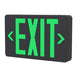 Halco - EMG-EXE-BK-RG - LED Exit Sign Black Thermoplastic Red/Green Single/Double Face product image