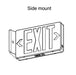Halco - EMG-EXE-BK-RG - LED Exit Sign Black Thermoplastic Red/Green Single/Double Face product image