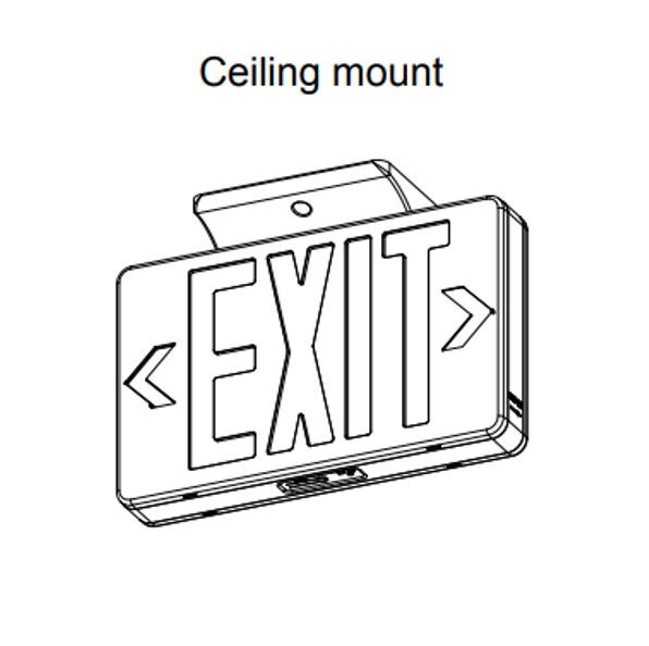 Halco - EMG-EXE-BK-RG-RC - LED Exit Sign Black Thermoplastic Red/Green Sng/Dbl with RC product image