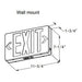 Halco - EMG-EXE-BK-RG-RC - LED Exit Sign Black Thermoplastic Red/Green Sng/Dbl with RC product image