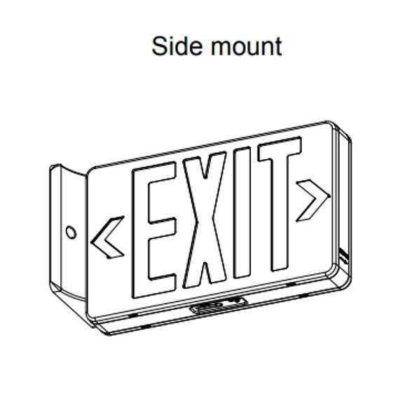 Halco - EMG-EXE-BK-RG-RC - LED Exit Sign Black Thermoplastic Red/Green Sng/Dbl with RC product image
