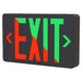 Halco - EMG-EXE-BK-RG-RC - LED Exit Sign Black Thermoplastic Red/Green Sng/Dbl with RC product image