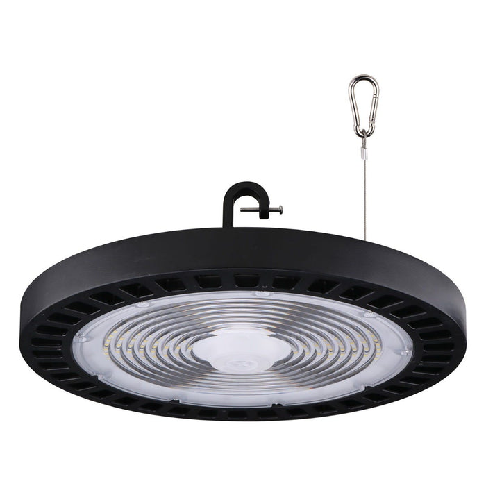Halco - ERHB-200-50-U - LED Essential Round Highbay 200W 5000K 120-277V Dimm Black product image