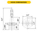 Halco - HRHB-34-HOOK - NPS 3/4" Male Steel Hook for use with Junction Box 30260 product image
