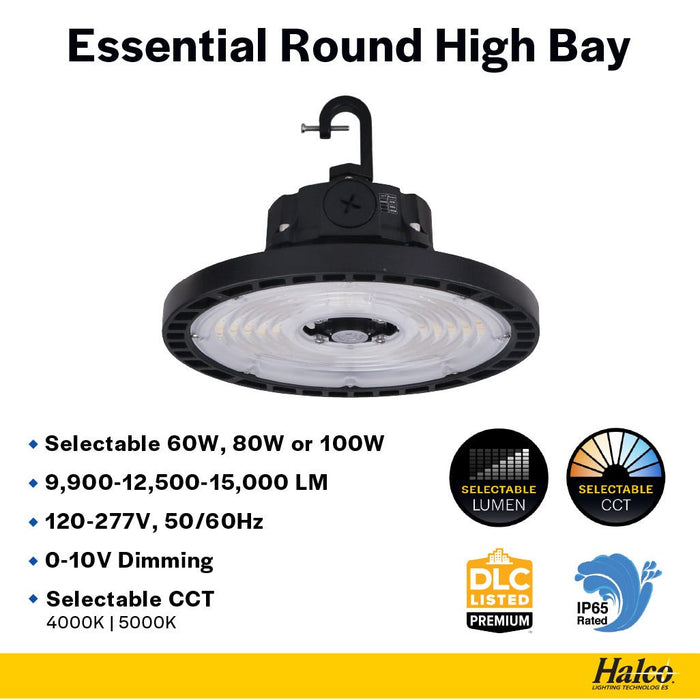 Halco - ERHB-1-LS-CS-U - Essential Round Highbay Controls Ready Lum/CCT Select 15K LM product image